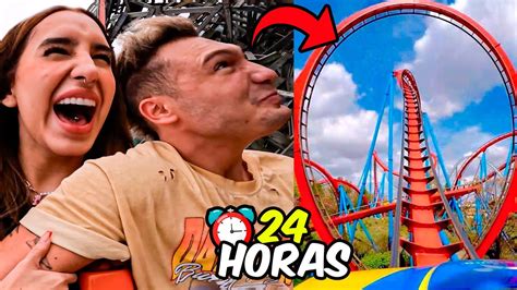 vídeo de domelipa|24 HORAS EN UN PARQUE DE DIVERSIONES MUY .